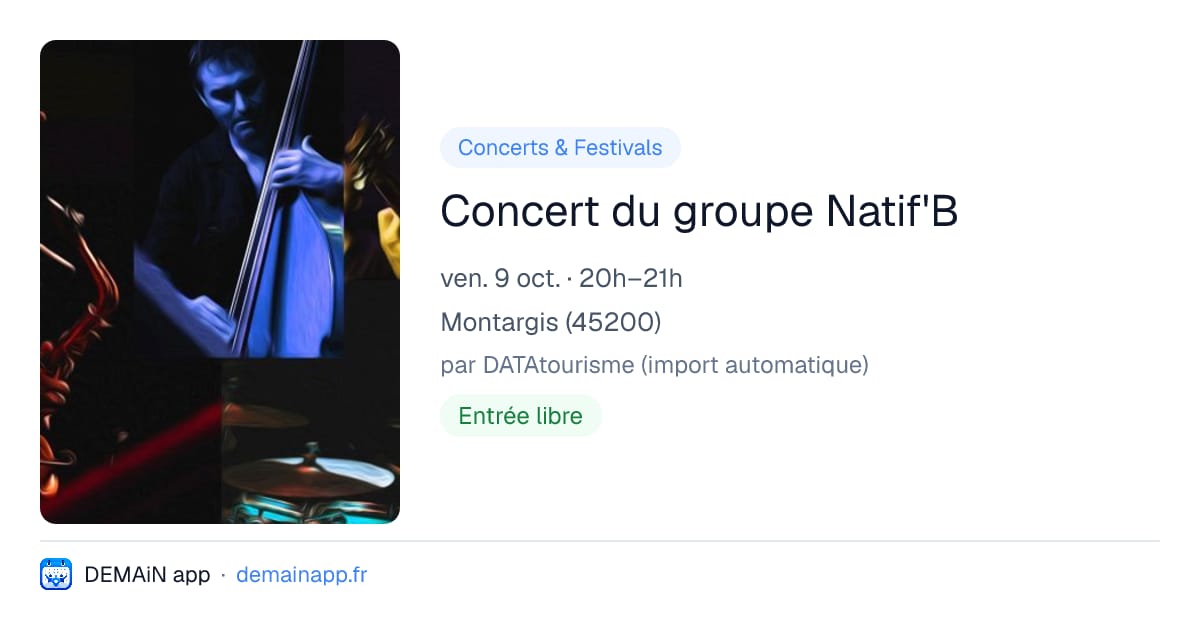 Concert du groupe Natif'B — Montargis