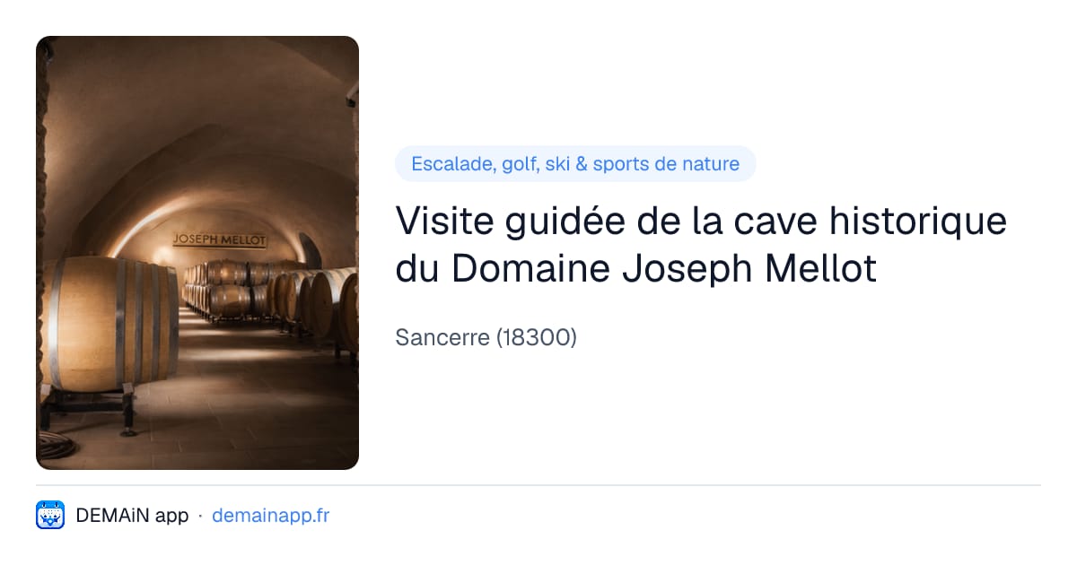 Visite guidée de la cave historique du Domaine Joseph Mellot — Sancerre