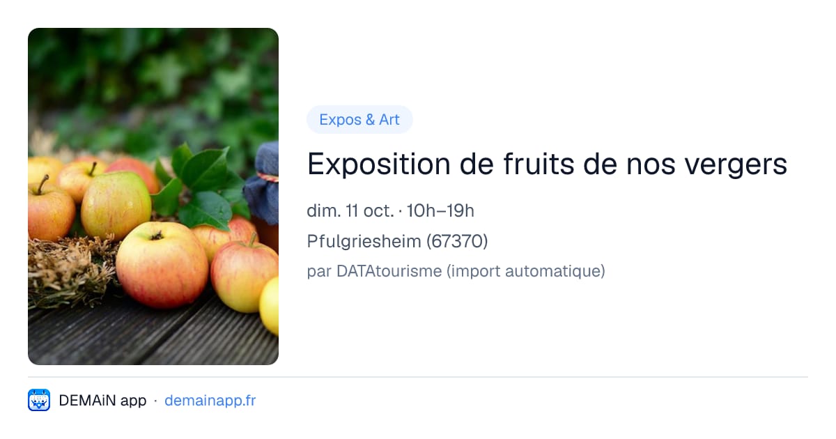 Exposition de fruits de nos vergers — Pfulgriesheim