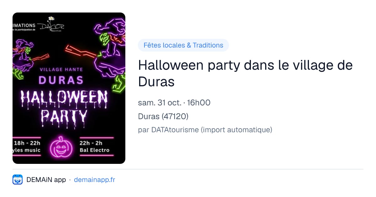 Halloween party dans le village de Duras — Duras