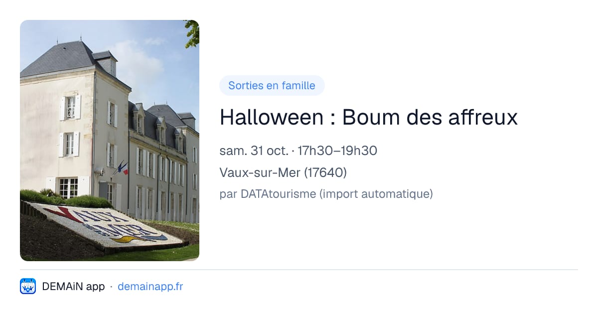 Halloween : Boum des affreux — Vaux-sur-Mer