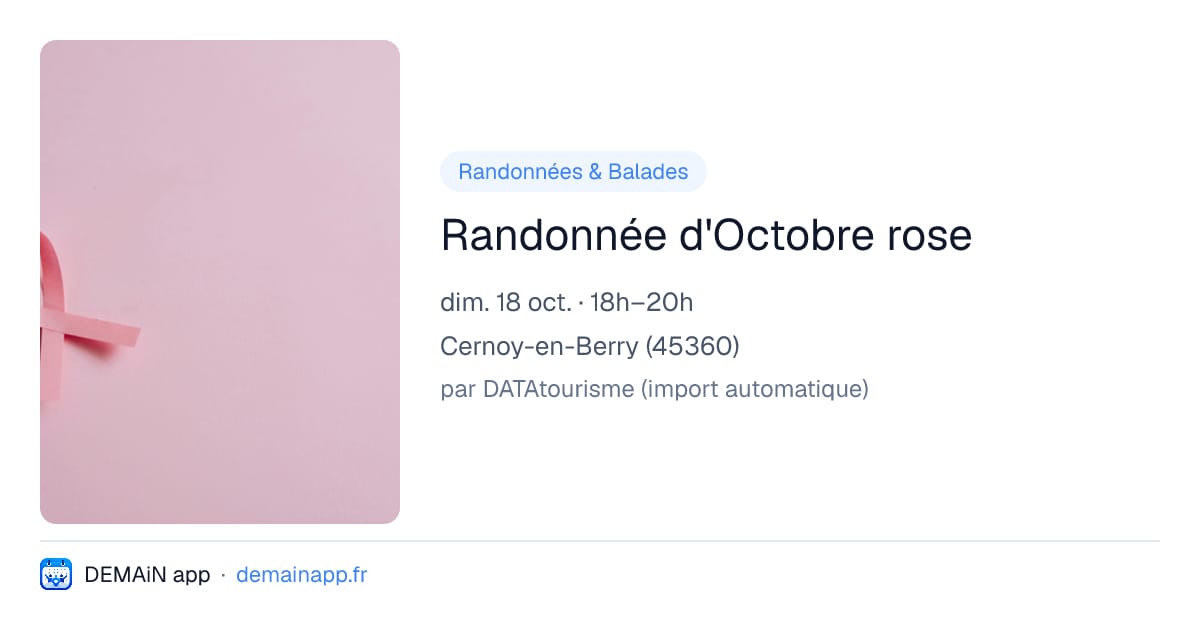 Randonnée d'Octobre rose — Cernoy-en-Berry