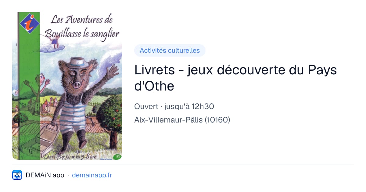 Livrets - jeux découverte du Pays d'Othe — Aix-Villemaur-Pâlis