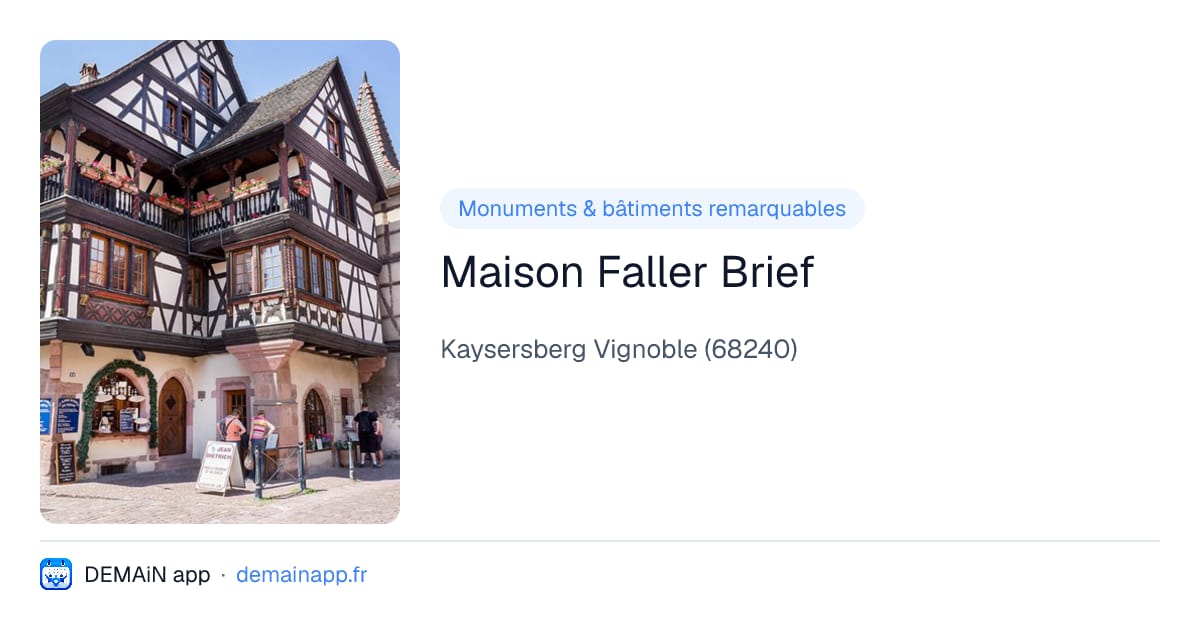 Maison Faller Brief — Kaysersberg Vignoble