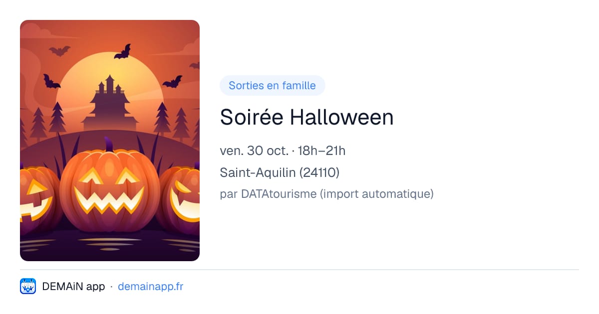 Soirée Halloween — Saint-Aquilin