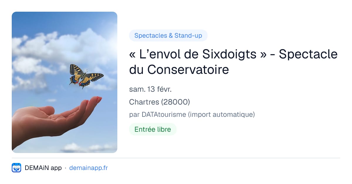 « L’envol de Sixdoigts » - Spectacle du Conservatoire — Chartres
