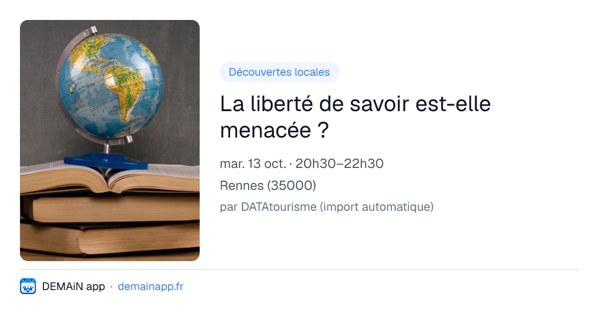 La liberté de savoir est-elle menacée ? — Rennes
