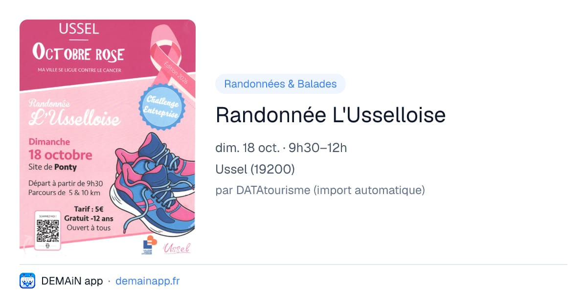 Randonnée L'Usselloise — Ussel