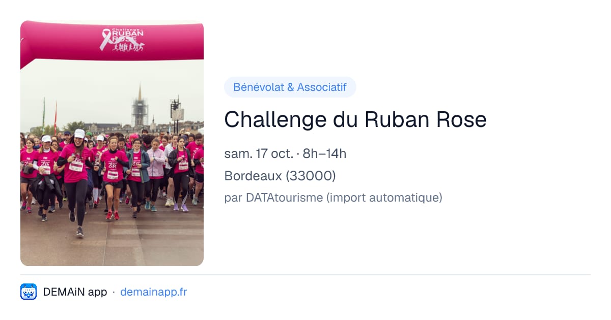 Challenge du Ruban Rose — Bordeaux