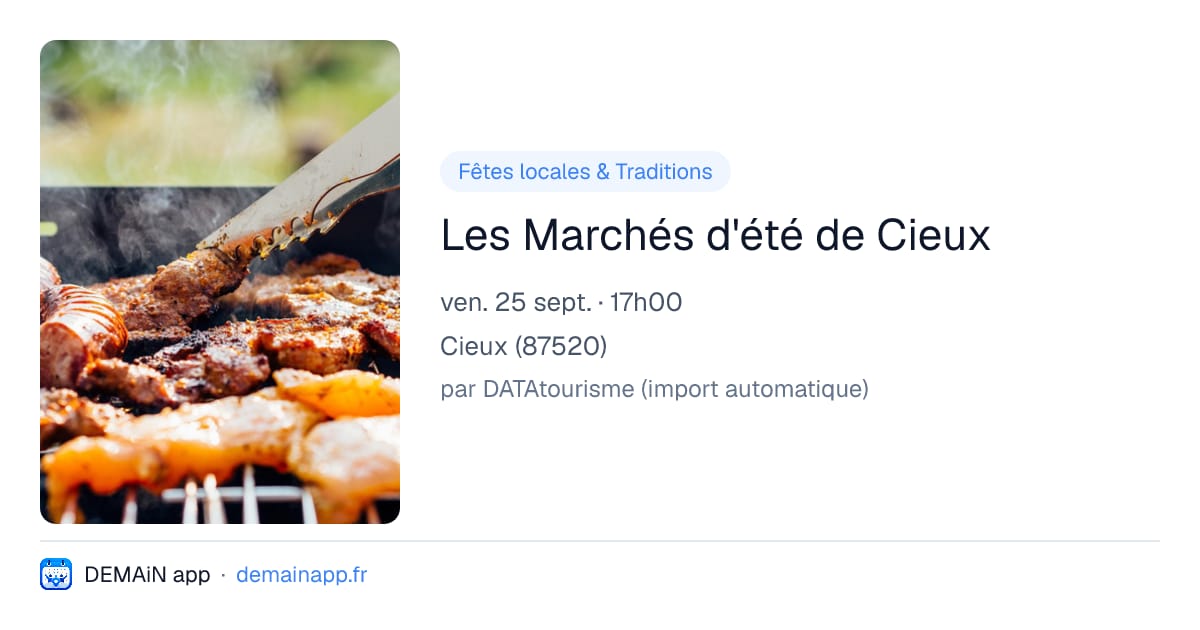 Les Marchés d'été de Cieux — Cieux