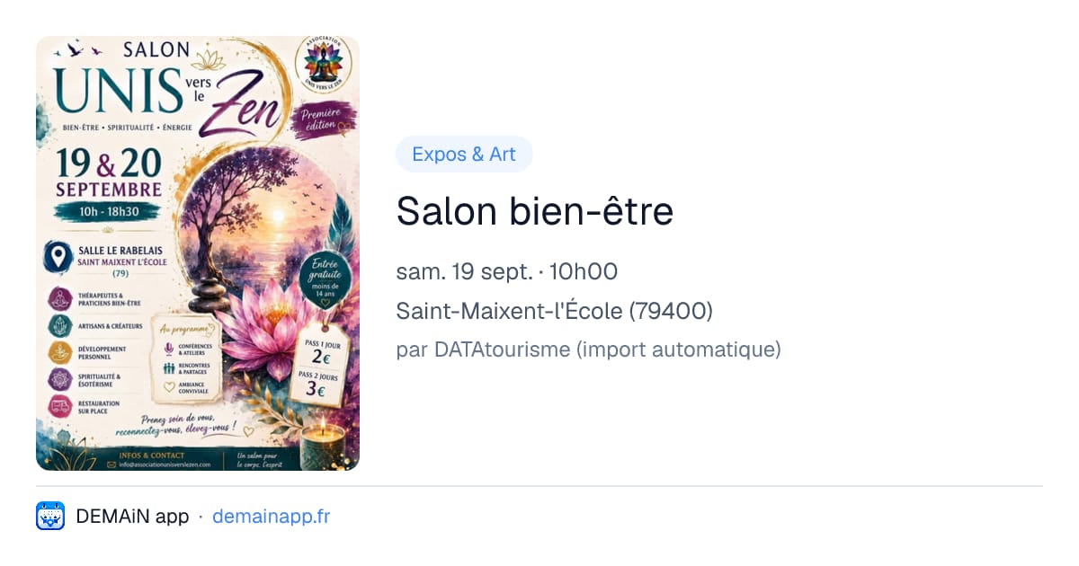 Salon bien-être — Saint-Maixent-l'École