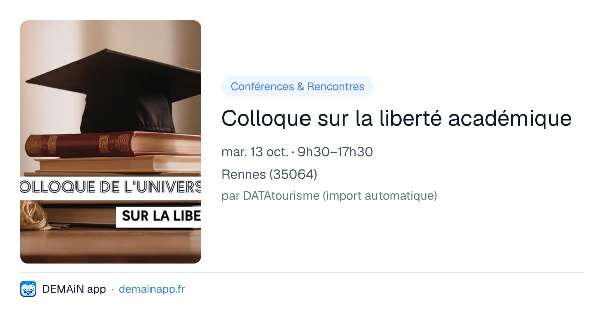 Colloque sur la liberté académique — Rennes