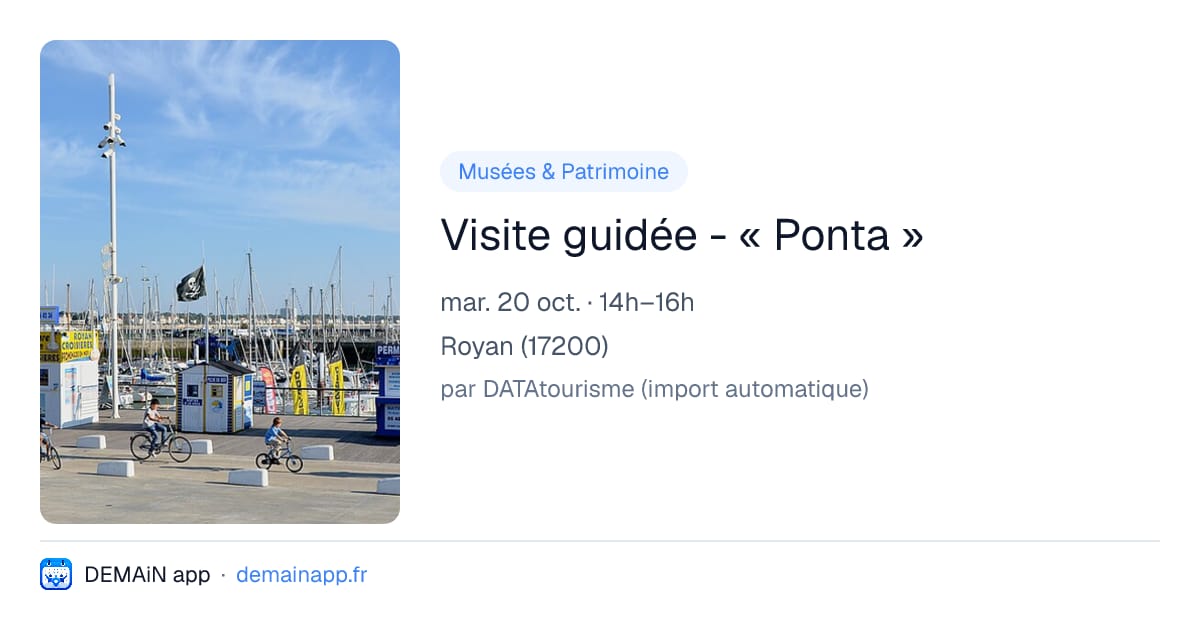 Visite guidée - « Ponta » — Royan