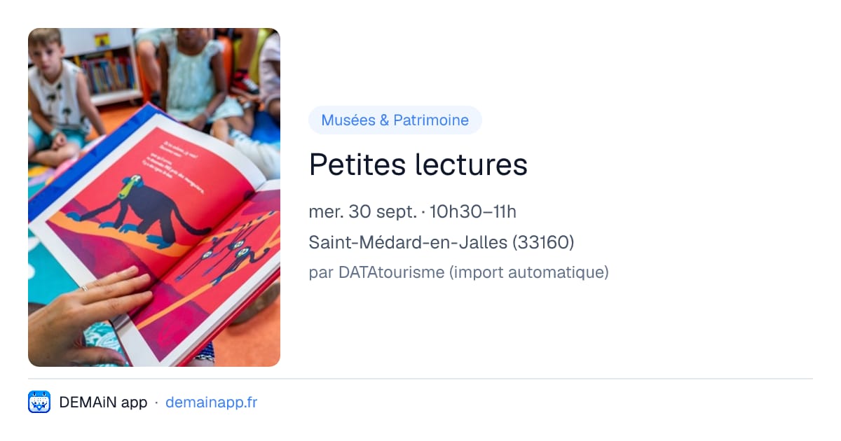 Petites lectures — Saint-Médard-en-Jalles