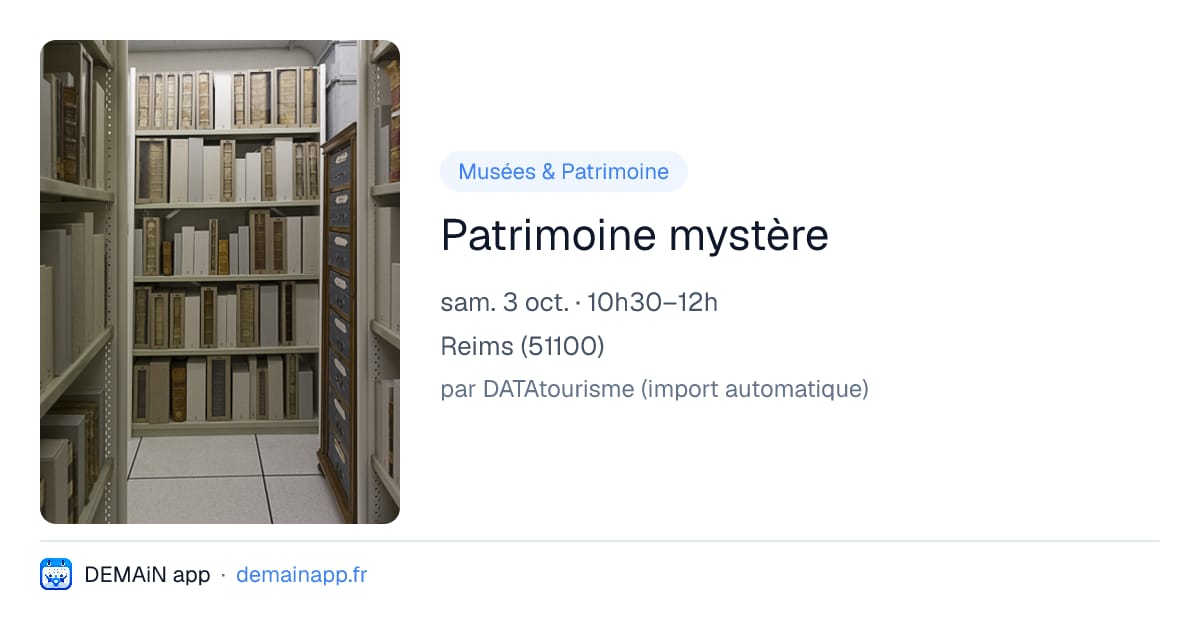 Patrimoine mystère — Reims