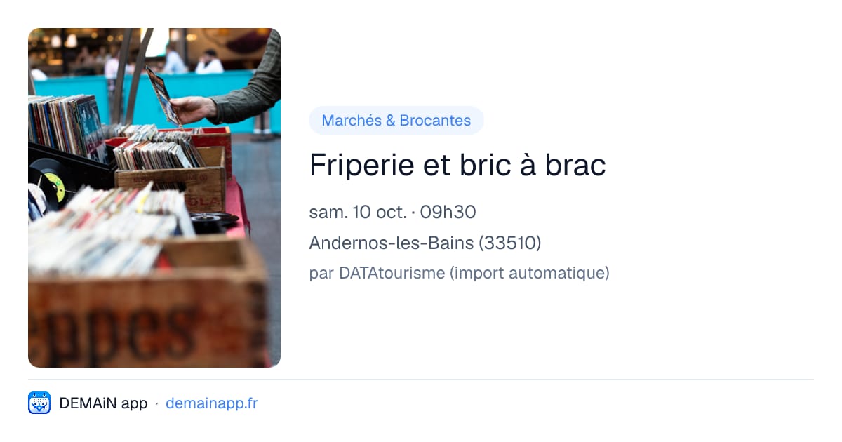Friperie et bric à brac — Andernos-les-Bains