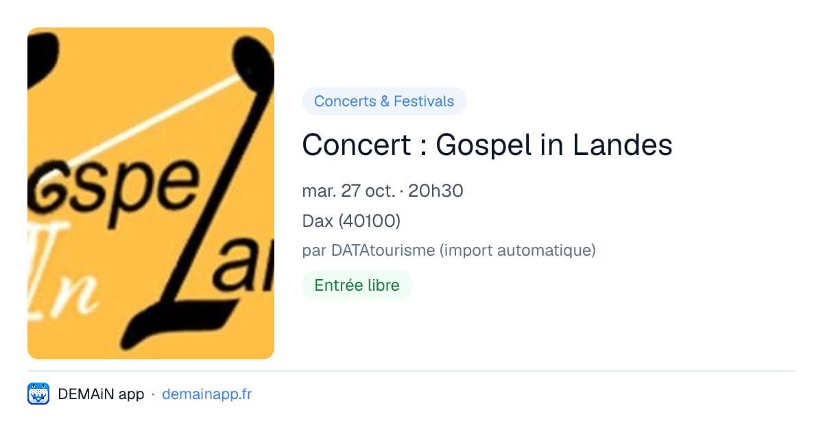 Concert : Gospel in Landes — Dax