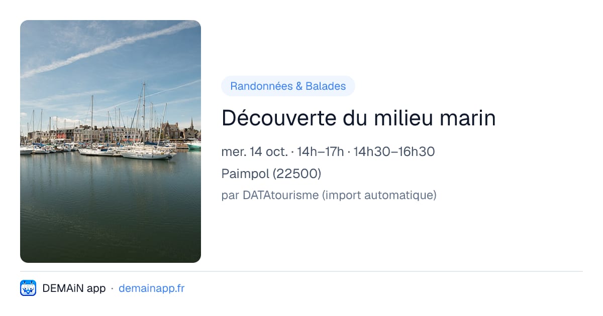 Découverte du milieu marin — Paimpol