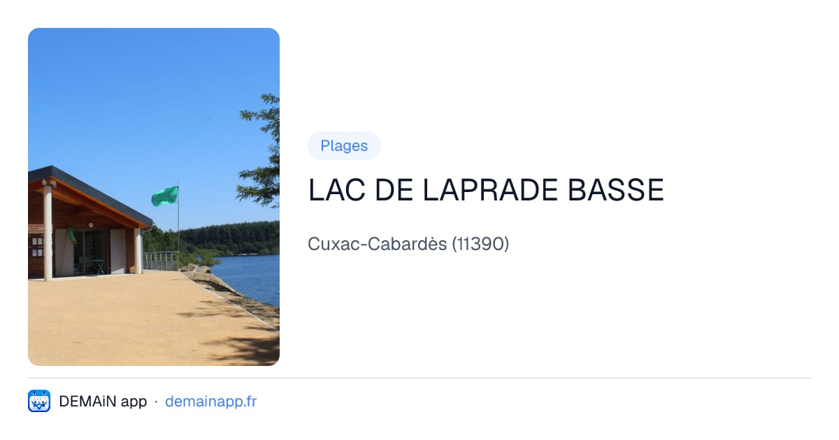 LAC DE LAPRADE BASSE — Cuxac-Cabardès