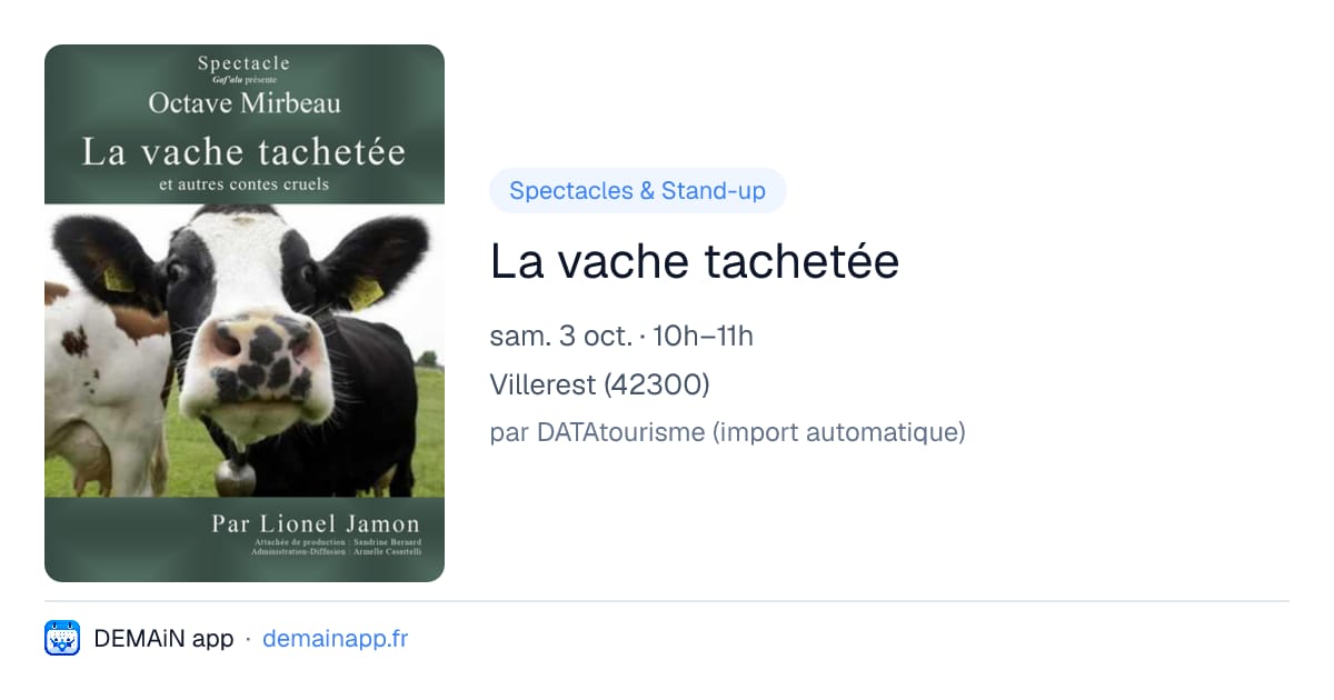 La vache tachetée — Villerest