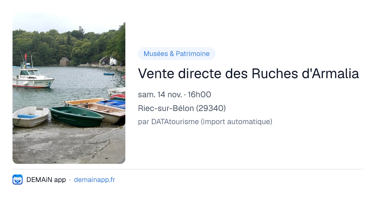 Vente directe des Ruches d'Armalia — Riec-sur-Bélon