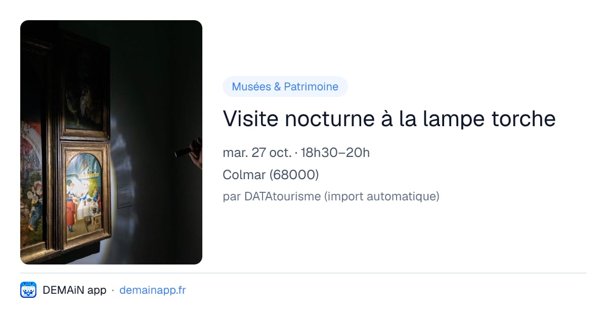Visite nocturne à la lampe torche — Colmar