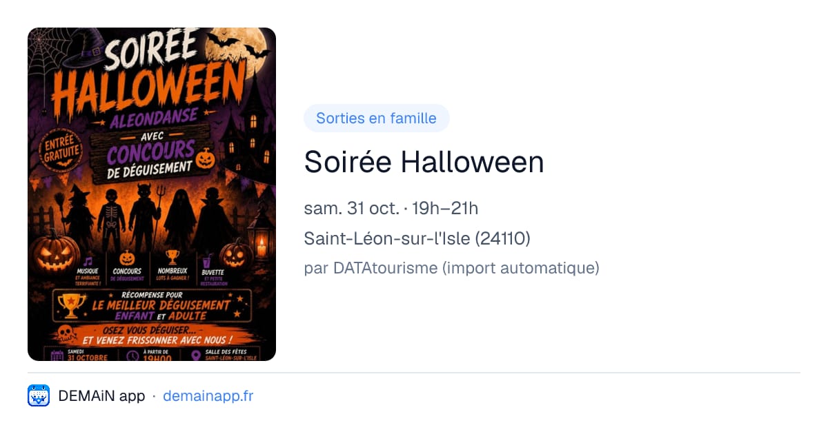 Soirée Halloween — Saint-Léon-sur-l'Isle