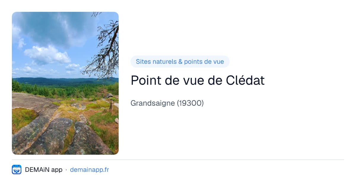 Point de vue de Clédat — Grandsaigne