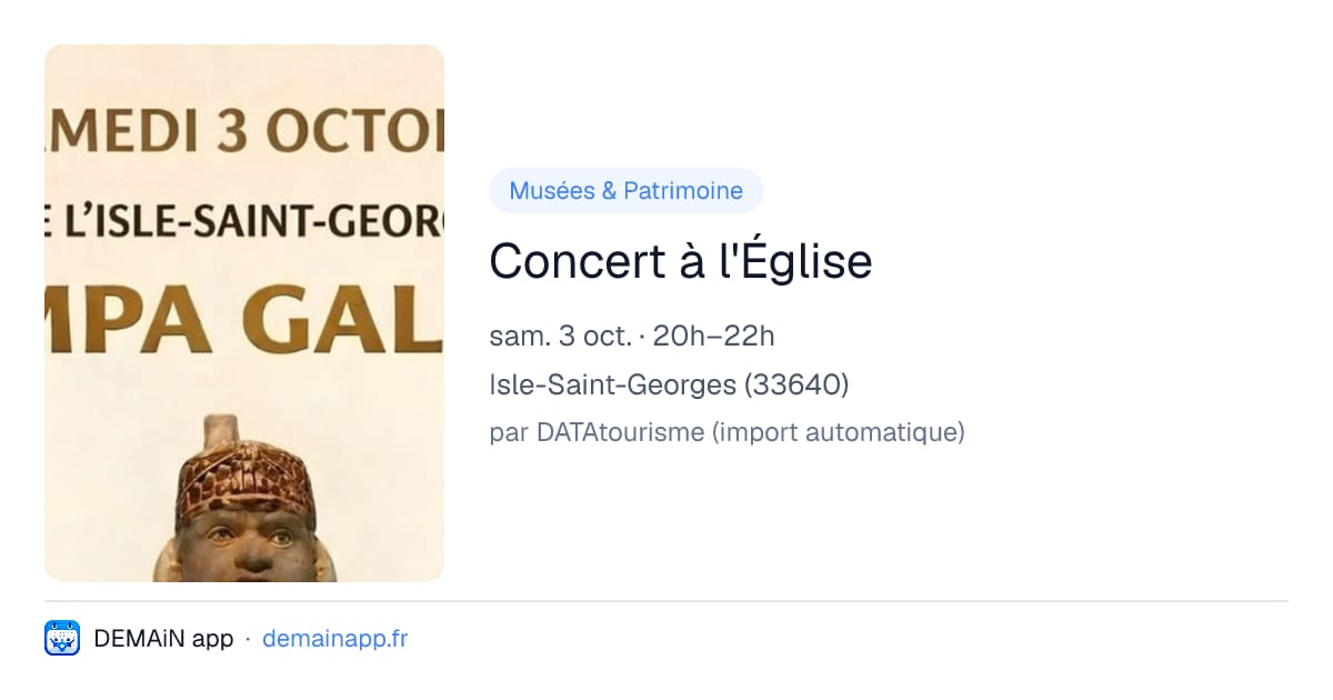 Concert à l'Église — Isle-Saint-Georges