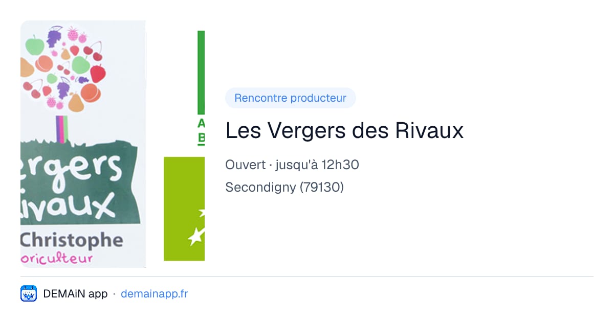 Les Vergers des Rivaux — Secondigny