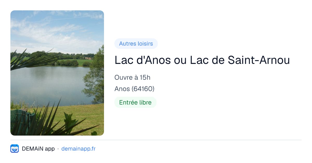 Lac d'Anos ou Lac de Saint-Arnou — Anos