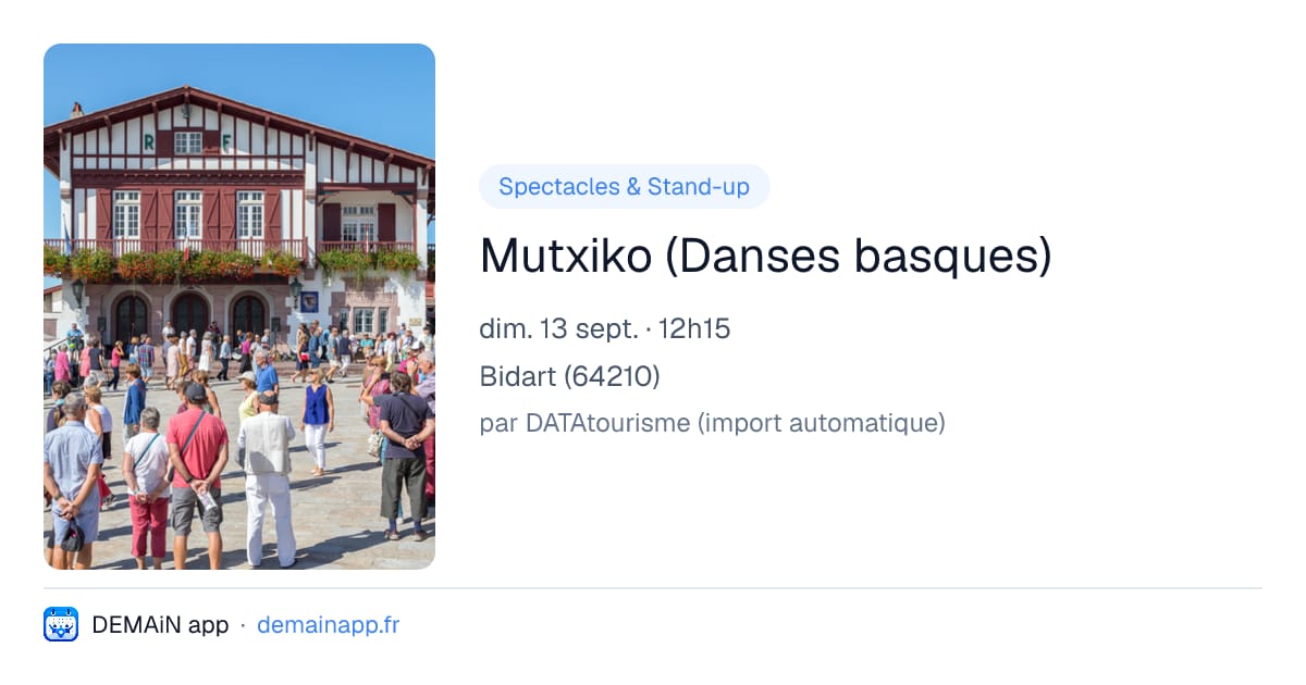 Mutxiko (Danses basques) — Bidart