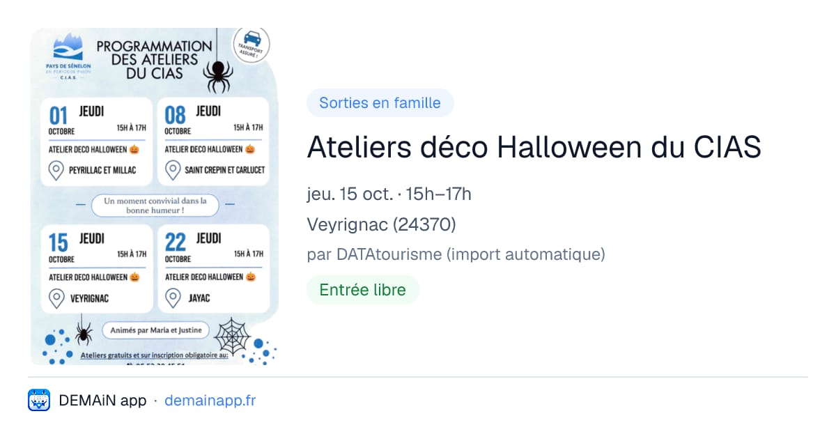 Ateliers déco Halloween du CIAS — Veyrignac