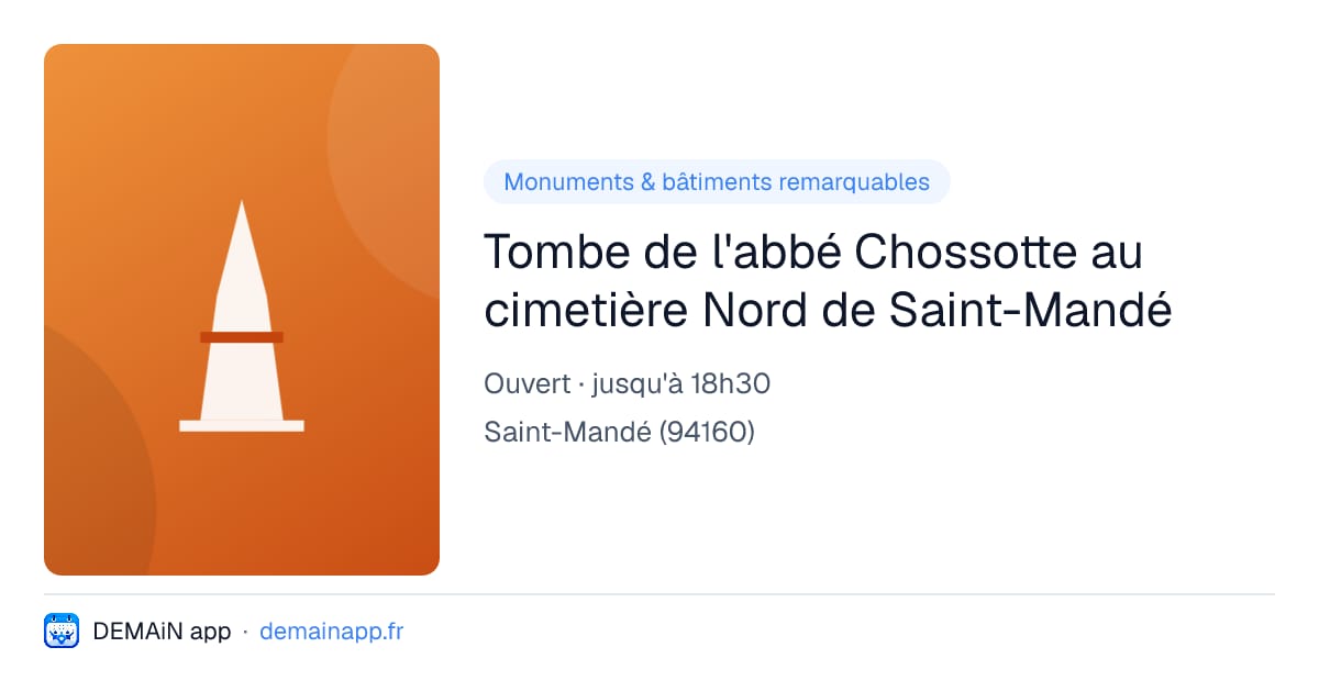 Tombe de l'abbé Chossotte au cimetière Nord de Saint-Mandé — Saint-Mandé