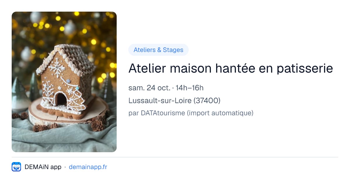 Atelier maison hantée en patisserie — Lussault-sur-Loire