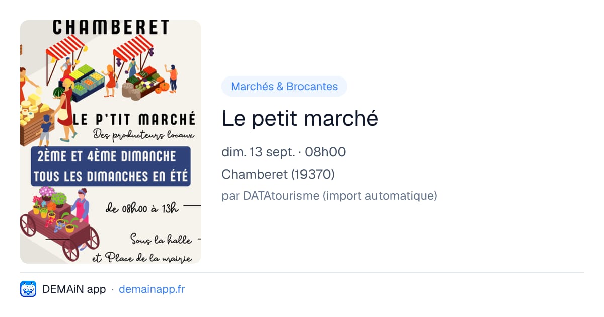 Le petit marché — Chamberet