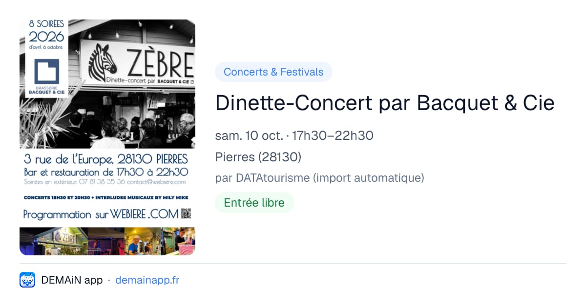 Dinette-Concert par Bacquet & Cie — Pierres
