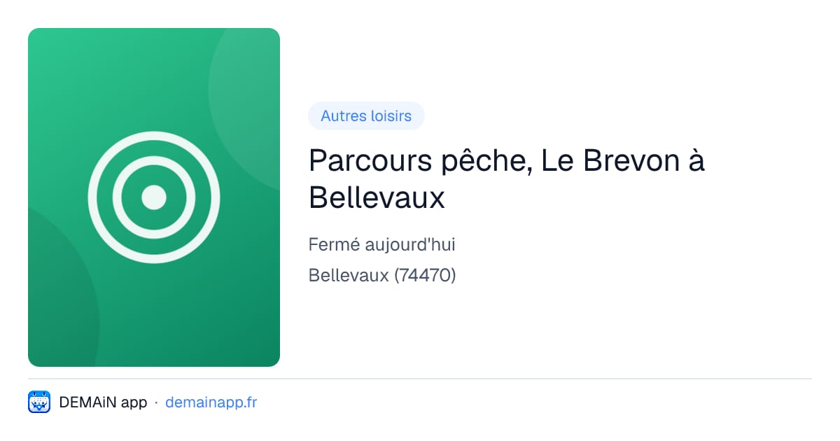 Parcours pêche, Le Brevon à Bellevaux — Bellevaux