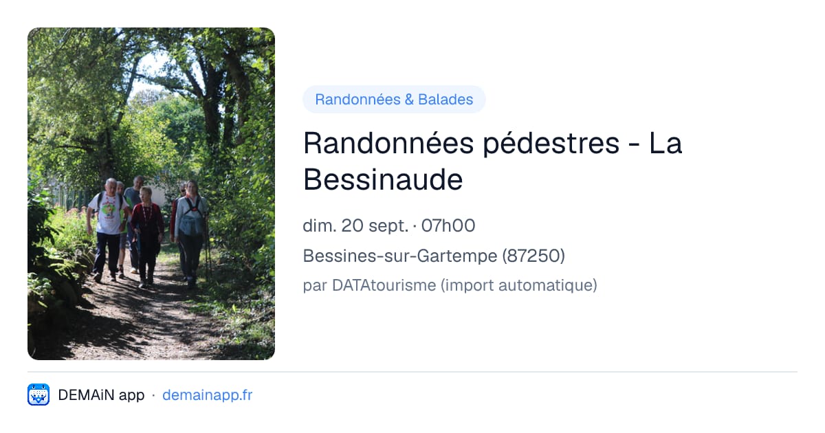 Randonnées pédestres - La Bessinaude — Bessines-sur-Gartempe