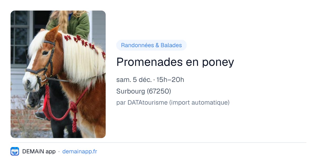 Promenades en poney — Surbourg