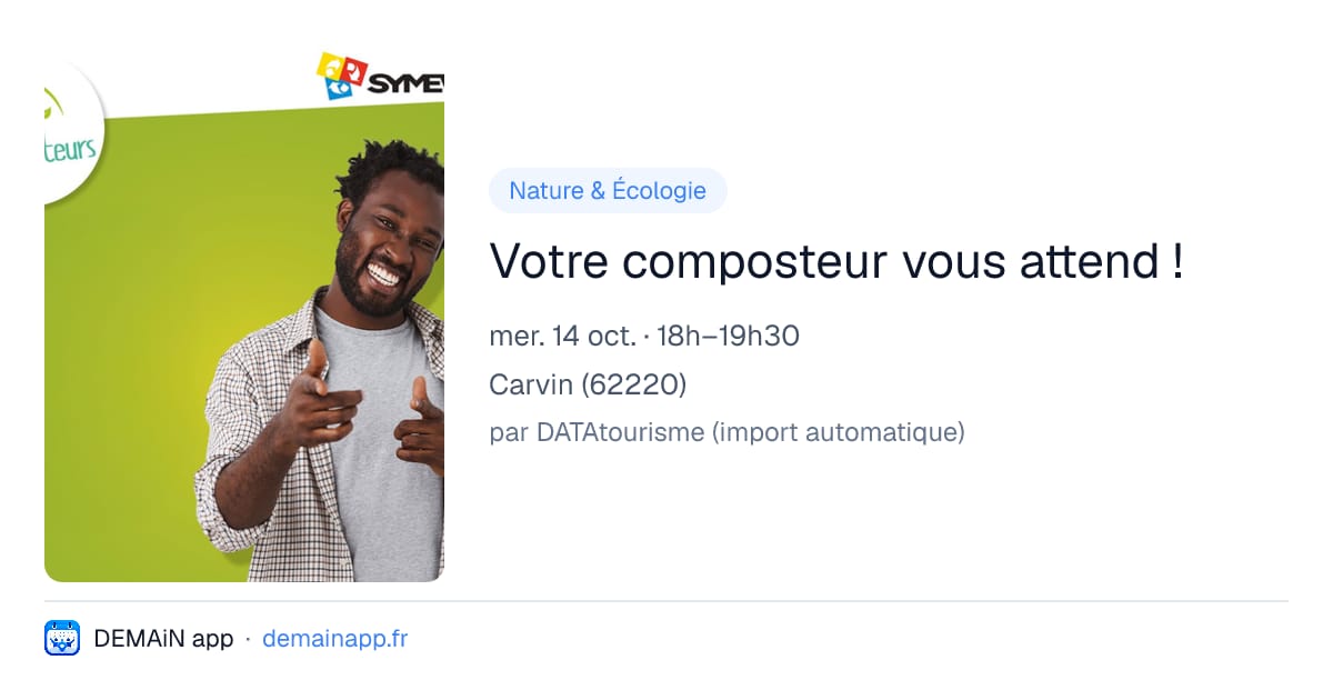 Votre composteur vous attend ! — Carvin