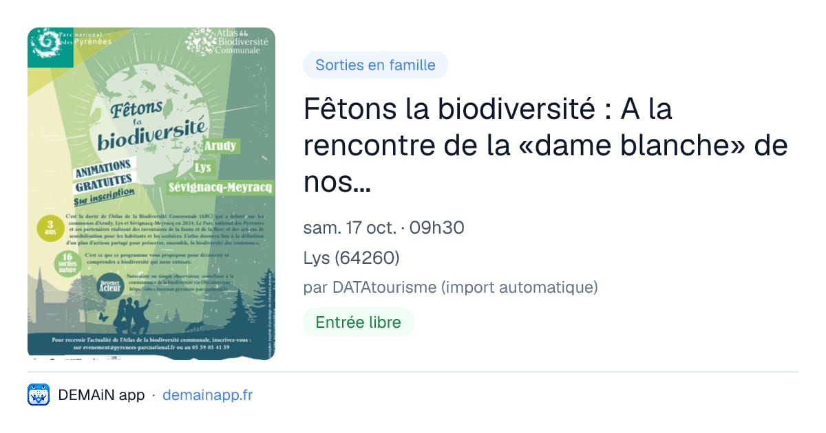 Fêtons la biodiversité : A la rencontre de la «dame blanche» de nos ruisseaux — Lys