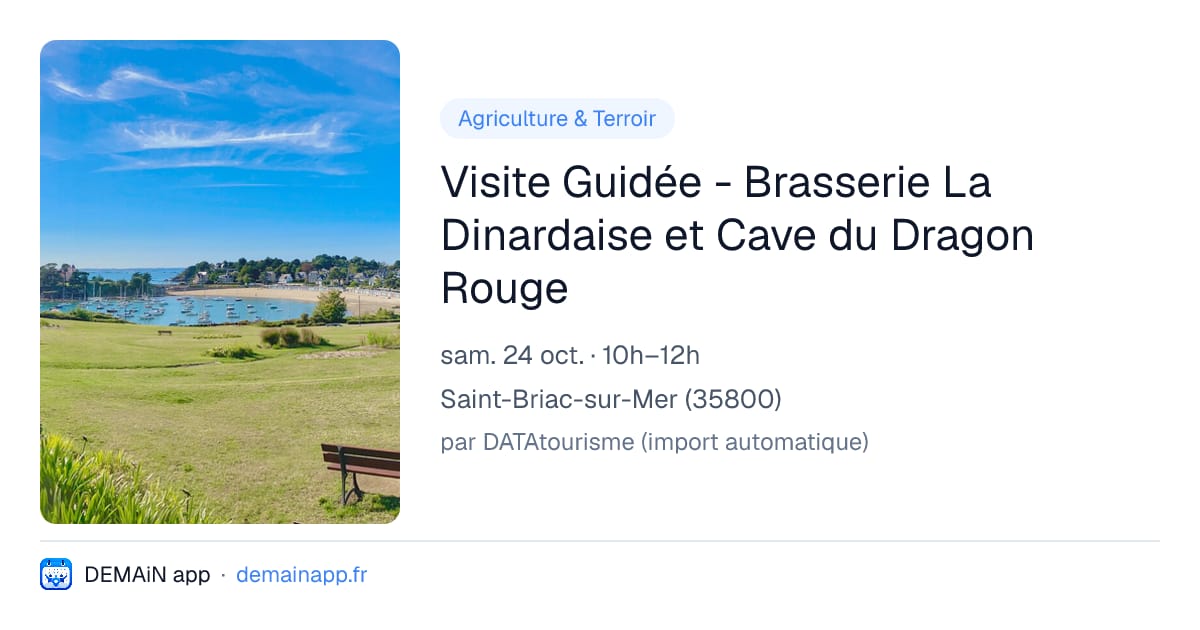 Visite Guidée - Brasserie La Dinardaise et Cave du Dragon Rouge — Saint-Briac-sur-Mer