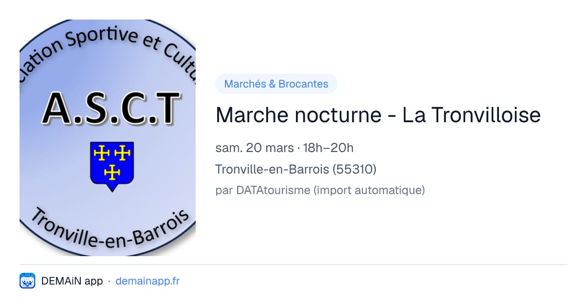 Marche nocturne - La Tronvilloise — Tronville-en-Barrois