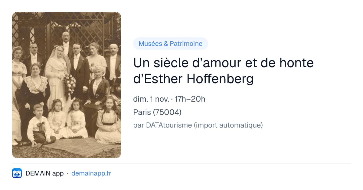 Un siècle d’amour et de honte d’Esther Hoffenberg — Paris