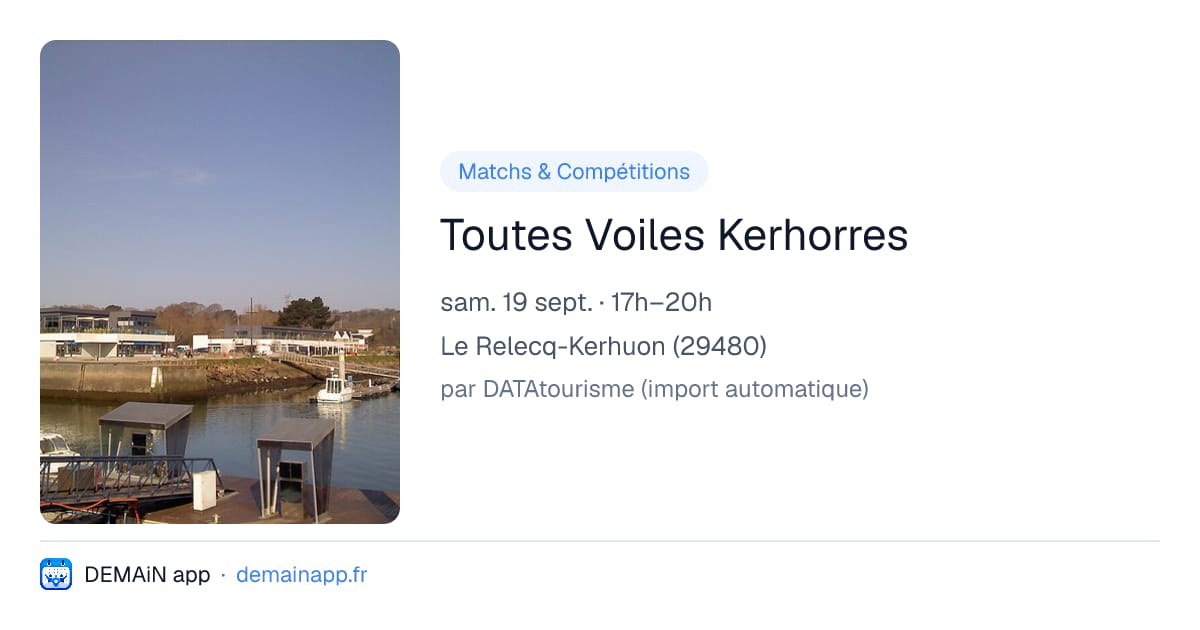 Toutes Voiles Kerhorres — Le Relecq-Kerhuon