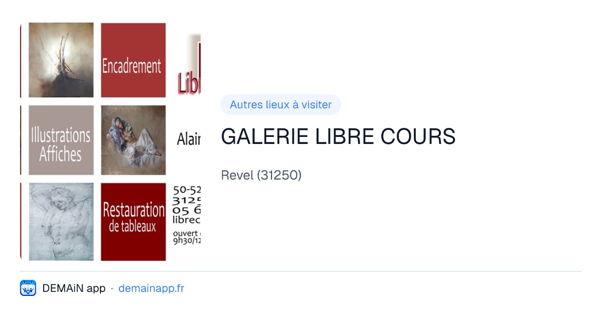 GALERIE LIBRE COURS — Revel
