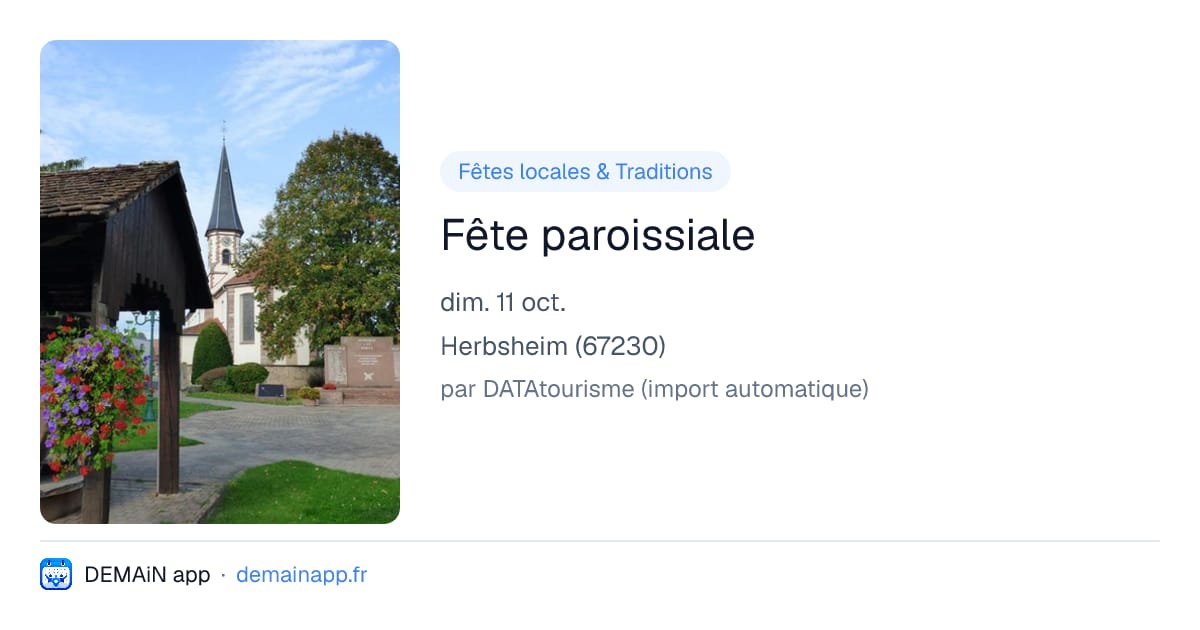 Fête paroissiale — Herbsheim