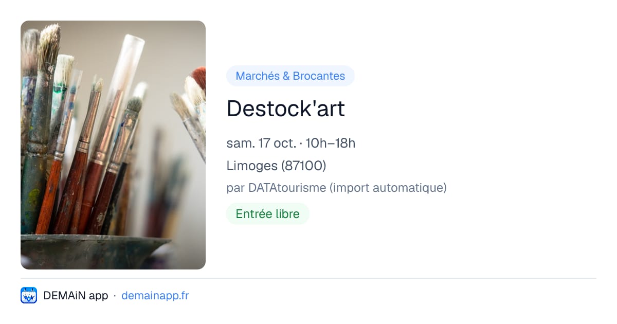 Destock'art — Limoges