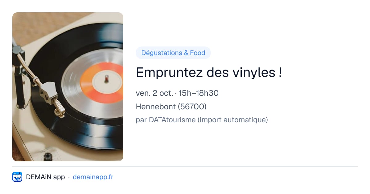 Empruntez des vinyles ! — Hennebont